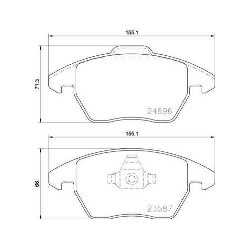 Bremsbelagsatz Scheibenbremse Brembo P85148 Prime Line für