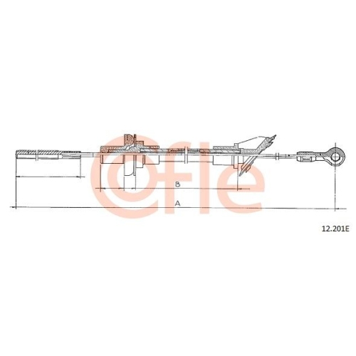 Seilzug Kupplungsbetätigung Cofle 12.201E für Seat Vag
