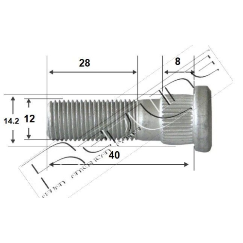 Bolzen Achsstrebe Red-line 73NI001 für Nissan Vorne Und Hinten