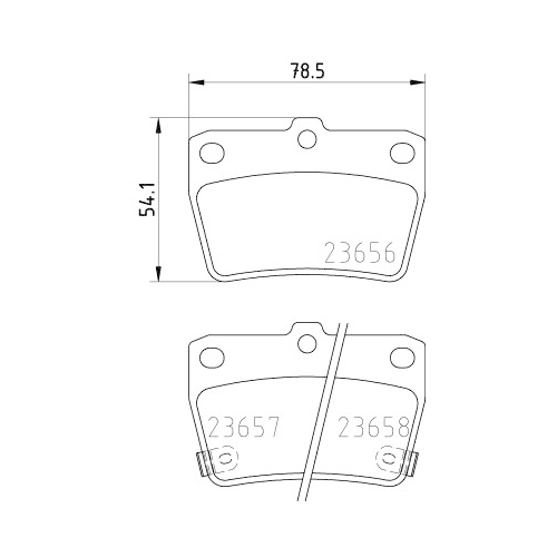 Bremsbelagsatz Scheibenbremse Hella Pagid 8DB 355 010-521 für Toyota Chery DR