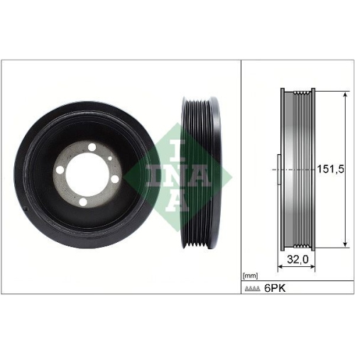 Riemenscheibe Kurbelwelle Ina 544 0123 10 für Opel Vauxhall Chevrolet