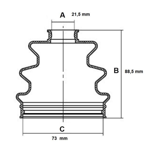 Faltenbalgsatz Antriebswelle Red-line 59MZ000 für Chrysler Daihatsu Mazda Nissan