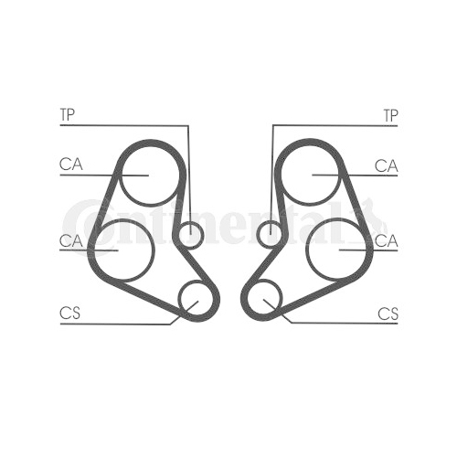 Zahnriemen Continental Ctam CT886 für Lancia