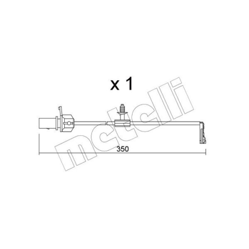 Warnkontakt Bremsbelagverschleiß Metelli SU.380 für Audi Hinterachse