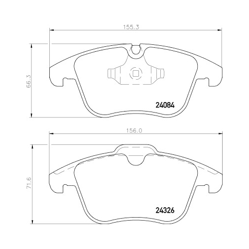 Bremsbelagsatz Scheibenbremse Hella Pagid 8DB 355 013-621 für Jaguar Vorderachse