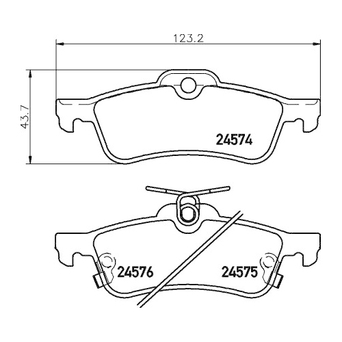 Bremsbelagsatz Scheibenbremse Hella Pagid 8DB 355 013-461 für Daihatsu Toyota