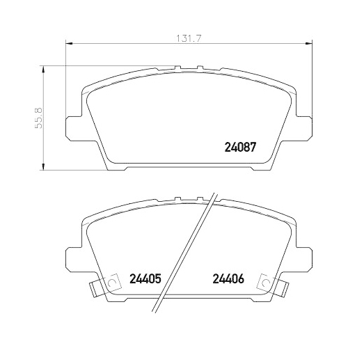 Bremsbelagsatz Scheibenbremse Hella Pagid 8DB 355 006-911 für Honda Vorderachse