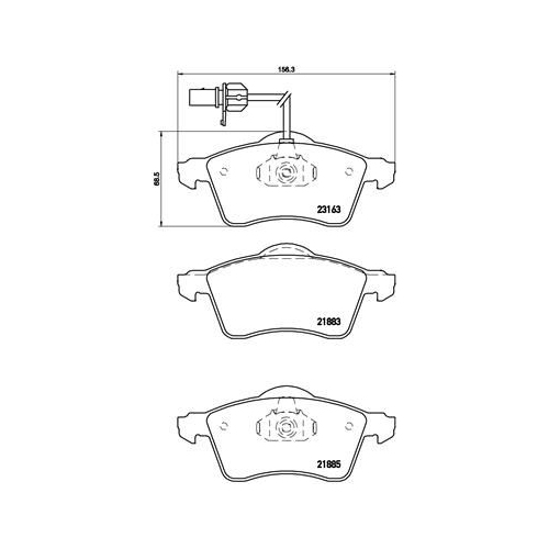 Bremsbelagsatz Scheibenbremse Brembo P85049 Prime Line für Audi Seat Skoda VW