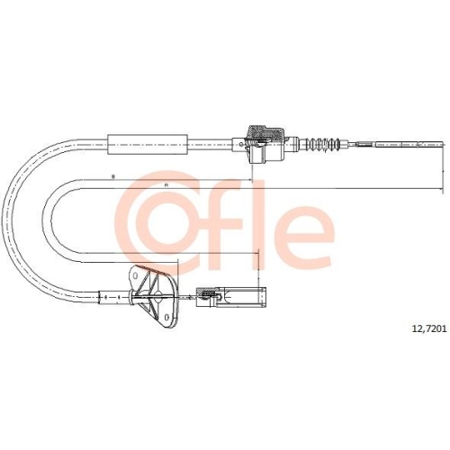 Seilzug Kupplungsbetätigung Cofle 12.7201 für Fiat Ford