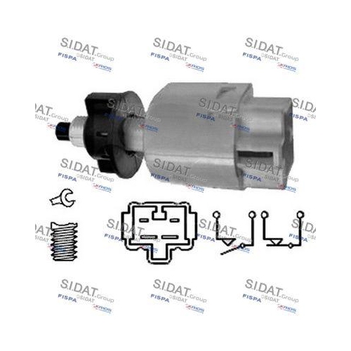 Bremslichtschalter Sidat 5.140084 für Alfa Romeo Citroën Fiat Lancia Opel Suzuki