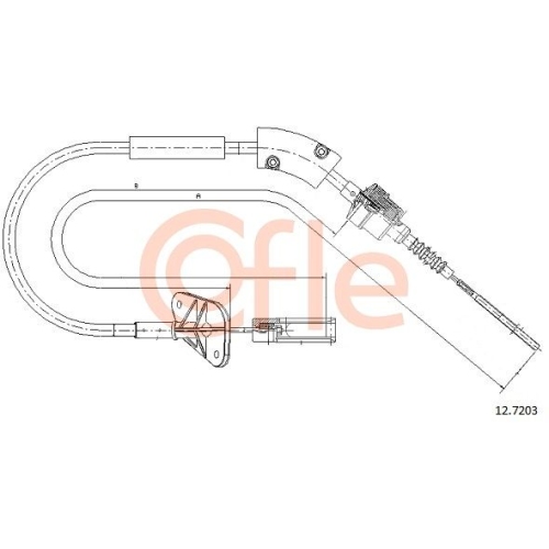 Seilzug Kupplungsbetätigung Cofle 12.7203 für Fiat