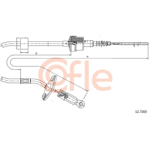 Seilzug Kupplungsbetätigung Cofle 12.7205 für Fiat