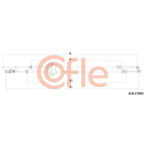 Seilzug Schaltgetriebe Cofle 2CB.CT003 für Citroën Peugeot