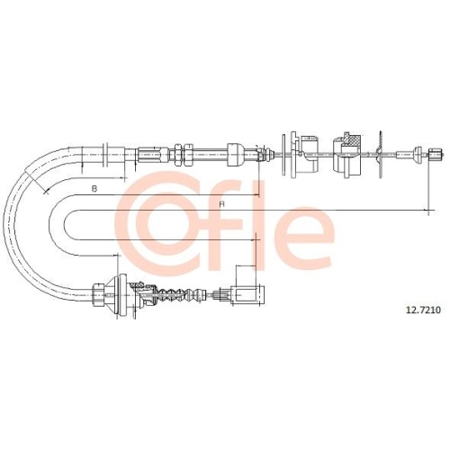 Seilzug Kupplungsbetätigung Cofle 12.7210 für Fiat Lancia