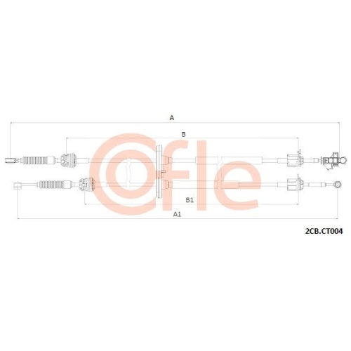 Seilzug Schaltgetriebe Cofle 2CB.CT004 für Citroën Peugeot