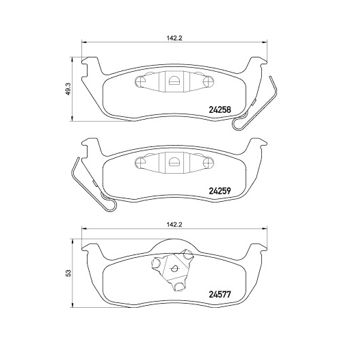 Bremsbelagsatz Scheibenbremse Hella Pagid 8DB 355 012-181 für Chrysler Jeep