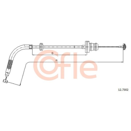 Câble D'accélération Cofle 12.7302 pour Fiat