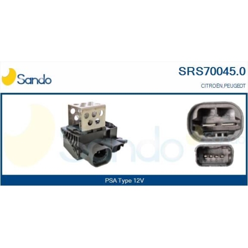 Vorwiderstand Elektromotor Kühlerlüfter Sando SRS70045.0 für Citroën/peugeot