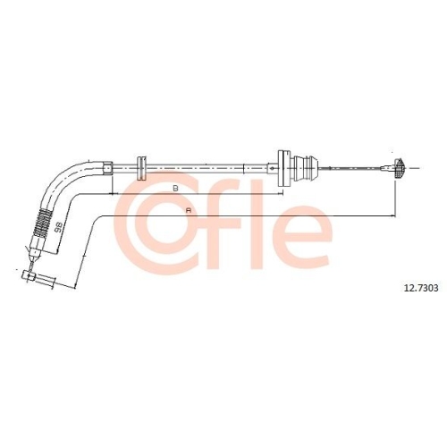 Gaszug Cofle 12.7303 für Lancia