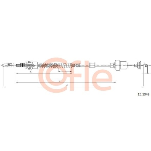 Seilzug Kupplungsbetätigung Cofle 15.1343 für Rover