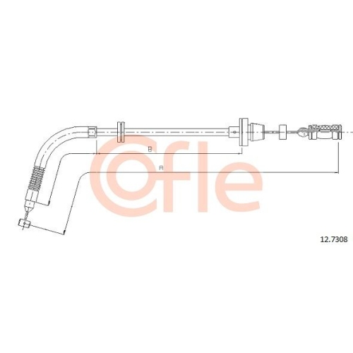 Gaszug Cofle 12.7308 für Fiat