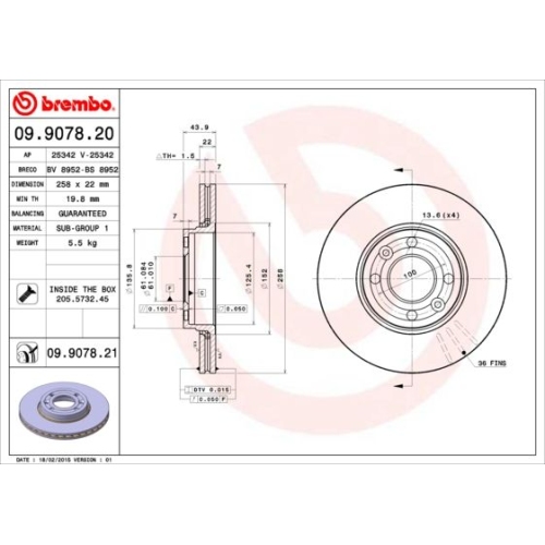 2X Brembo Bremsscheibe Prime Line für Lada Mercedes Benz