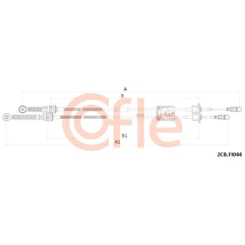 Seilzug Schaltgetriebe Cofle 2CB.FI044 für Fiat Jeep