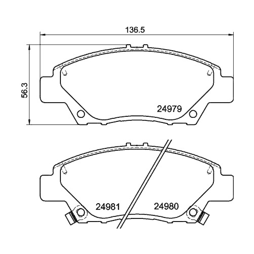 Bremsbelagsatz Scheibenbremse Hella Pagid 8DB 355 015-001 für Honda Vorderachse