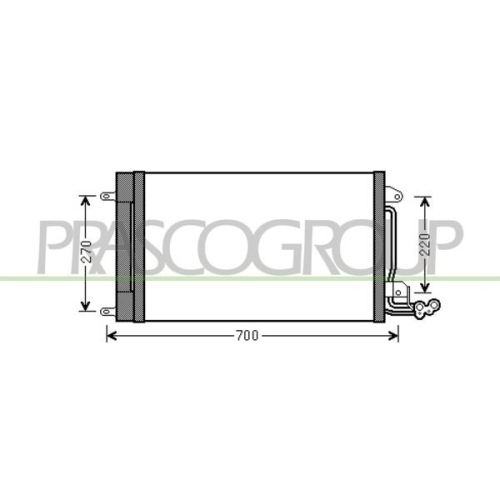 Kondensator Klimaanlage Prasco AD120C001 Prascoselection für Audi Seat Skoda VW