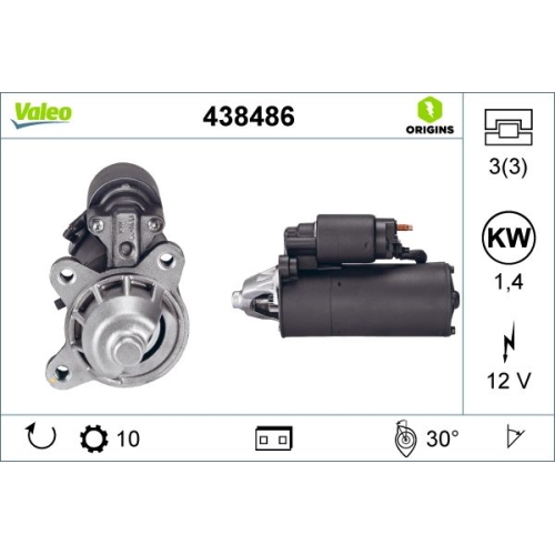 Starter Valeo 438486 Valeo Origins New Oe Technologie für Ford