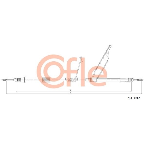 Seilzug Feststellbremse Cofle 1.FD017 für Ford Hinten Links