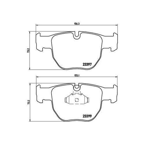 Bremsbelagsatz Scheibenbremse Brembo P44012 Prime Line für Land Rover