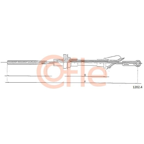 Seilzug Kupplungsbetätigung Cofle 1202.4 für Fiat