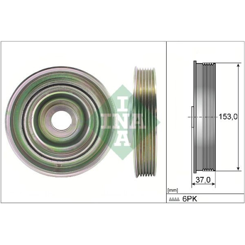 Riemenscheibe Kurbelwelle Ina 544 0097 10 für Citroën Fiat Ford Peugeot Volvo