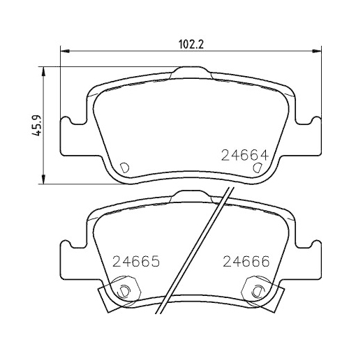 Bremsbelagsatz Scheibenbremse Hella Pagid 8DB 355 013-571 für Toyota Hinterachse