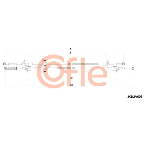 Seilzug Schaltgetriebe Cofle 2CB.IV002 für Iveco