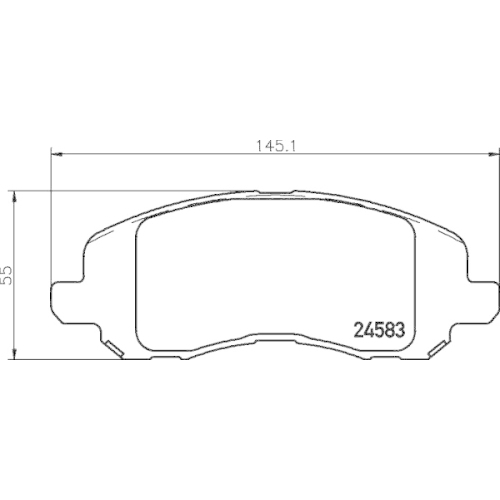 Bremsbelagsatz Scheibenbremse Hella Pagid 8DB 355 013-491 für Chrysler Dodge