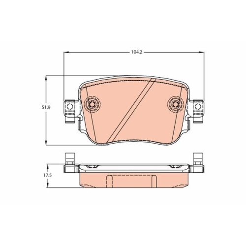 Bremsbelagsatz Scheibenbremse Trw GDB2042 Cotec für Audi Seat Skoda VW