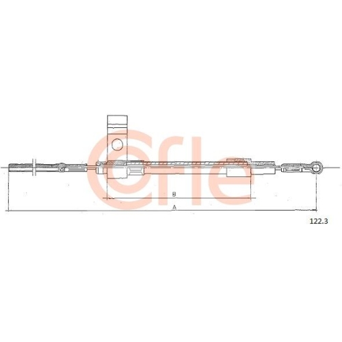 Seilzug Kupplungsbetätigung Cofle 122.3 für Fiat