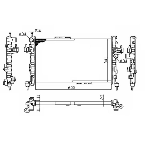 Kühler Motorkühlung Nrf 54753A Economy Class für Opel Vauxhall