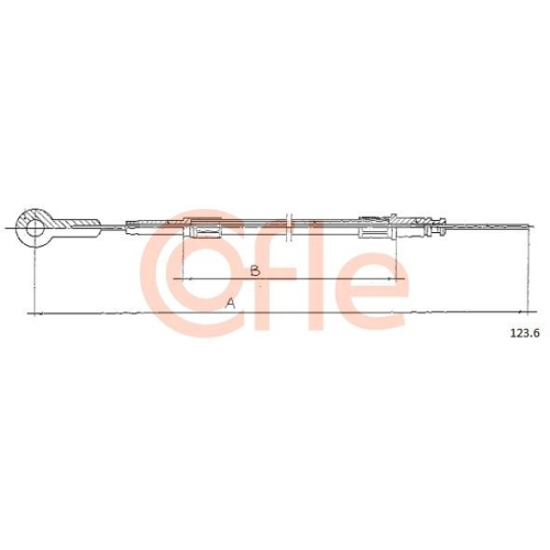 Gaszug Cofle 123.6 für Fiat