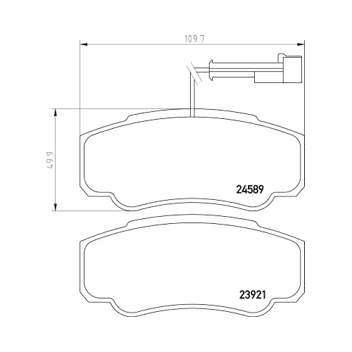 Bremsbelagsatz Scheibenbremse Hella Pagid 8DB 355 013-511 für Nissan Hinterachse