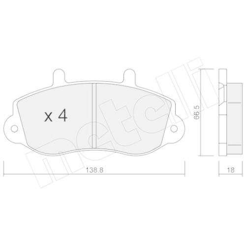 Bremsbelagsatz Scheibenbremse Metelli 22-0264-0 für Opel Vauxhall Renault Trucks