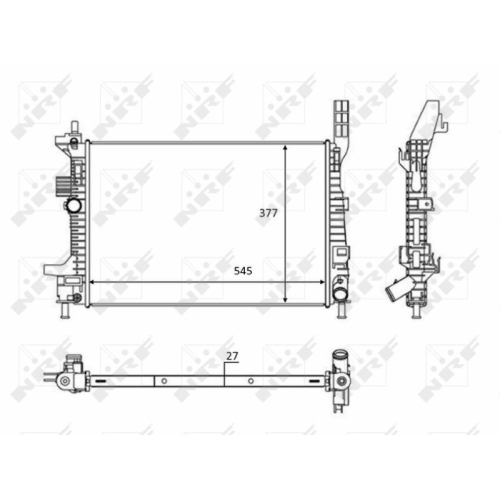 Kühler Motorkühlung Nrf 58284 für Ford