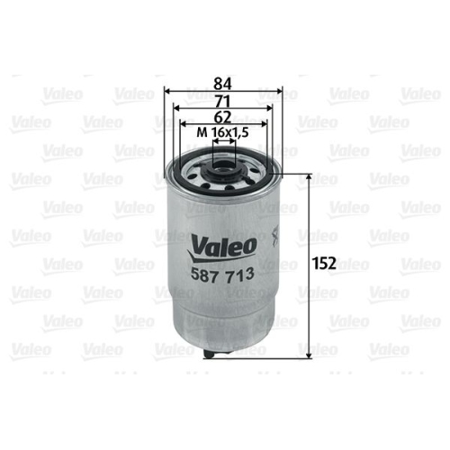 Kraftstofffilter Valeo 587713 für Alfa Romeo Citroën Fiat Lancia Peugeot Kia Amc