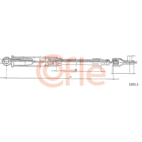 Seilzug Feststellbremse Cofle 1251.1 für Fiat Hinten Links