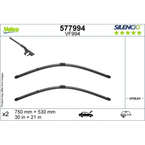 Wischblatt Valeo 577994 Silencio Flat Blade Set für Bmw Vorne