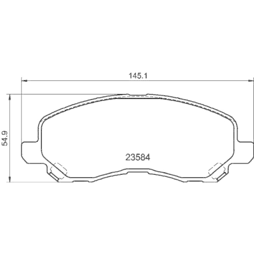 Bremsbelagsatz Scheibenbremse Hella Pagid 8DB 355 014-131 für Chrysler Dodge