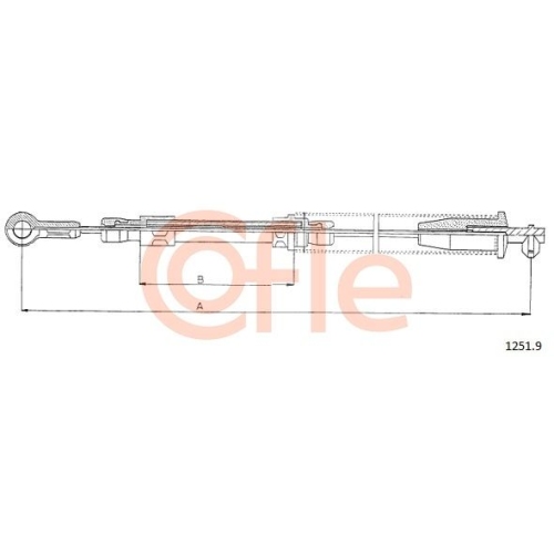 Seilzug Feststellbremse Cofle 1251.9 für Fiat Hinten Links