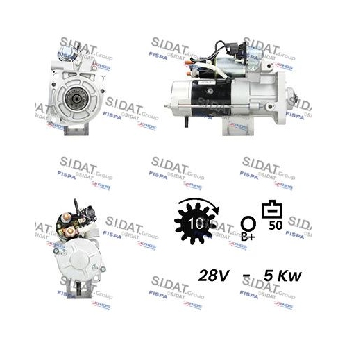 Starter Sidat S24MH0076A2 für Khd Mitsubishi Renault Scania Volvo